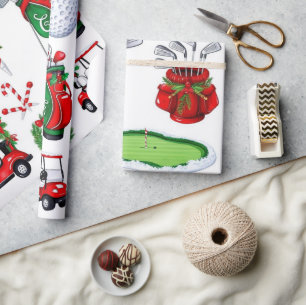 Golf Christmas themed gifts for golfer Wrapping Pa Paper