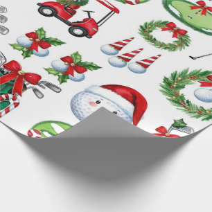 Golf Christmas themed gifts for golfer Wrapping Paper