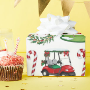 Golf Christmas themed gifts for golfer Wrapping Paper
