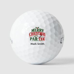 Golf Christmas themed Merry Christmas Balls
