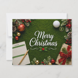 Golf Christmas themed on putting green