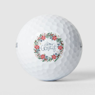Golf Christmas themed with Flower Xmas Wreath Balls