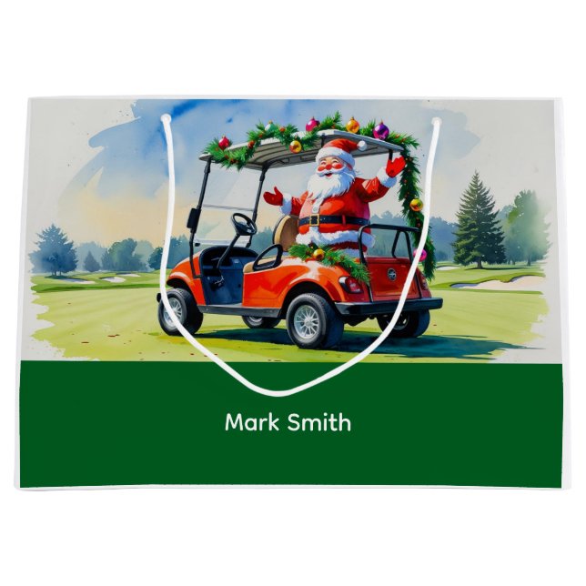 Golf Christmas themed with golf bag and golf stuff (Front)