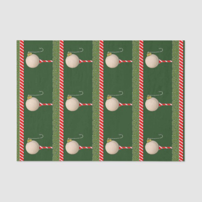 Golf Christmas Tissue Paper (Front)