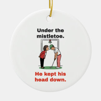 Golf Christmas: Under the Mistletoe, Head Down Ceramic Tree Decoration