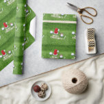 Golf Christmas with golf balls  and Santa hat  Wrapping Paper<br><div class="desc">Golf Christmas with golf balls and Santa hat Wrapping Paper</div>