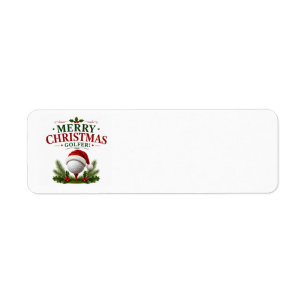 Golf Christmas with golf wear Santa Hat on tee