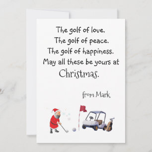 Golf Christmas with Santa Claus blessing Holiday