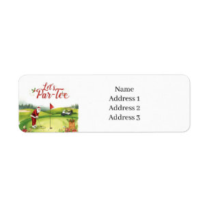Golf Christmas with Santa Claus on golf course