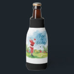 Golf Christmas with Santa Claus with funny text  Bottle Cooler<br><div class="desc">Keep your drinks cool and your party festive with this humourous Golf Christmas can cooler! Featuring Santa Claus golfing on a lush green fairway, this design includes playful holiday text , accented with ornaments, holly, pine branches, and subtle snowflakes. Perfect for golfers, Christmas parties, or anyone who loves golf and...</div>
