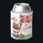 Golf Christmas with Santa Claus with funny text  Can Cooler<br><div class="desc">Keep your drinks cool and your party festive with this humourous Golf Christmas can cooler! Featuring Santa Claus golfing on a lush green fairway, this design includes playful holiday text , accented with ornaments, holly, pine branches, and subtle snowflakes. Perfect for golfers, Christmas parties, or anyone who loves golf and...</div>