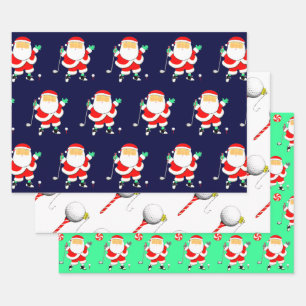 Golf Christmas Wrapping Paper