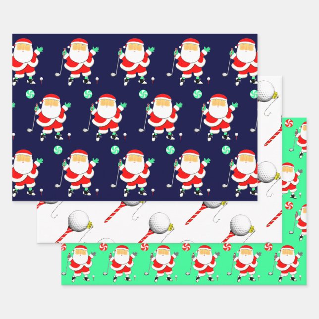 Golf Christmas Wrapping Paper (Set)