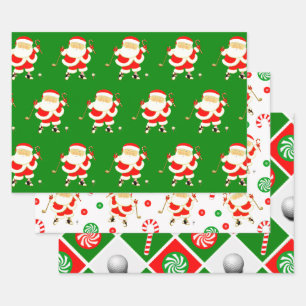 Golf Christmas Wrapping Paper