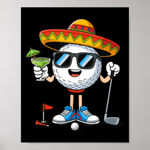 Golf cinco de mayo golfing poster