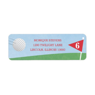 Golf Classic Party Return Address Label