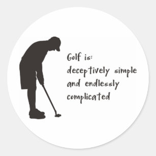 Golf Classic Round Sticker