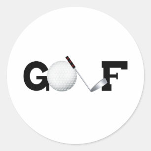 Golf Classic Round Sticker