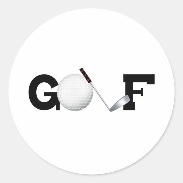 Golf Classic Round Sticker (Front)