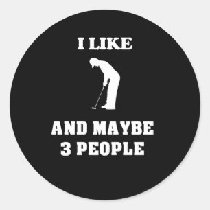 Golf Classic Round Sticker