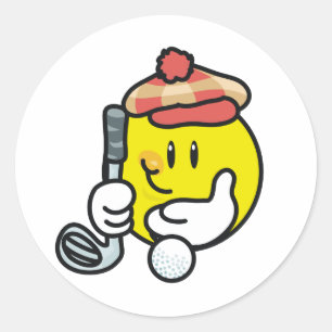 Golf Classic Round Sticker
