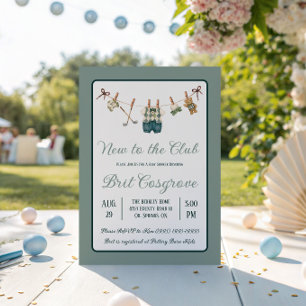 Golf Clothesline, New to the Club Baby Shower Invitation