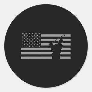 Golf Clothing Apparel Gifts For Golfers American F Classic Round Sticker