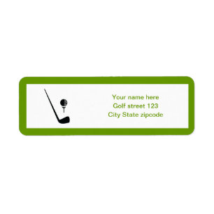 Golf club and ball black, green custom