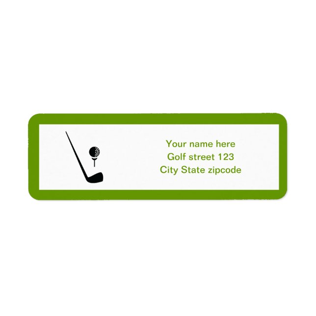Golf club and ball black, green custom (Front)