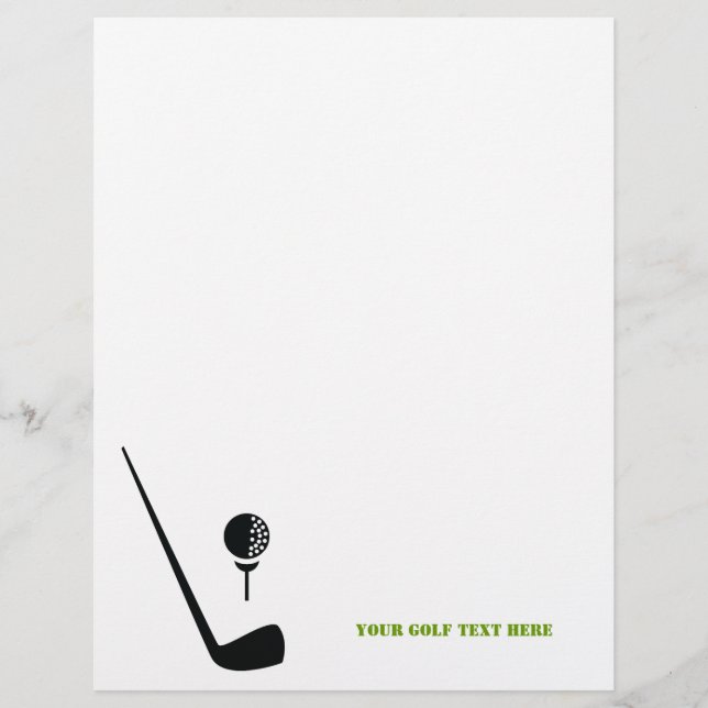 Golf club and ball black, green custom flyer (Front)