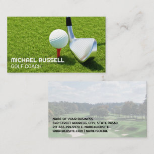 Golf Club and Ball   Course Business Card
