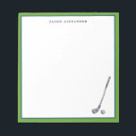Golf Club and ball Personalised Golf  Notepad<br><div class="desc">Simple elegant hand drawn watercolor golf club and ball Golf lovers personalised note pad</div>