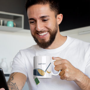 Golf Club and Ball Personalised Golfers Name Coffee Mug