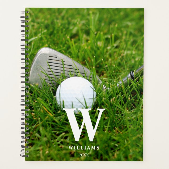Golf Club and Ball Personalised Planner (Front)