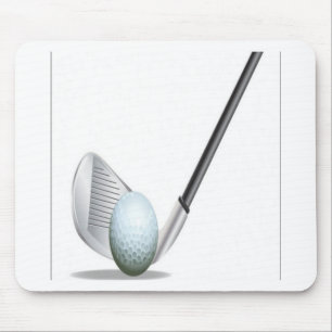 Golf club and golf ball design mouse mat