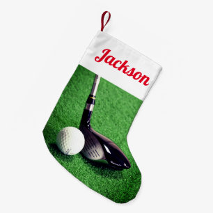 Golf Club and Golf Ball Small Christmas Stocking