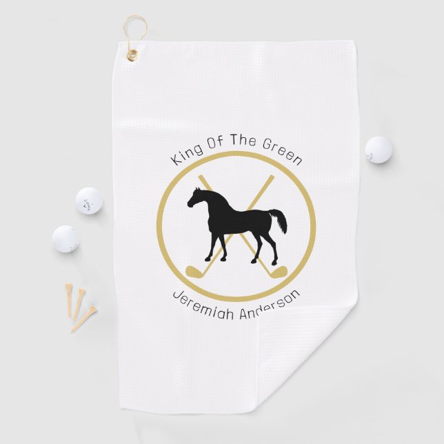 Golf Club and Horse Personalised Golf Towel (InSitu)
