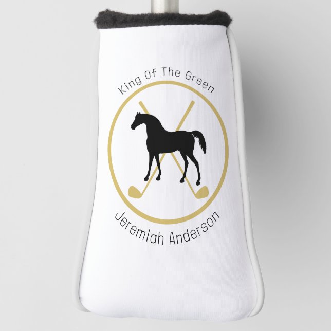 Golf Club and Horse Personalised Head Cover (Rotate 90)