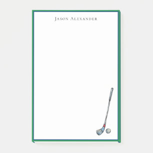 Golf club & ball Personalises  Post-it Notes
