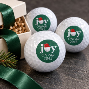 Golf Club Christmas Party Favour Joy Modern Green Balls