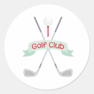 Golf Club Classic Round Sticker