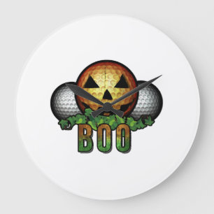 Golf Club Course Halloween Golfer Retirement Gift Large Clock