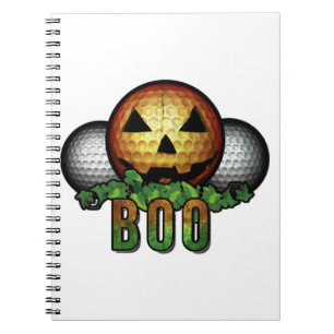 Golf Club Course Halloween Golfer Retirement Gift Notebook