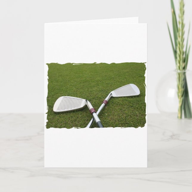 Golf Club Design Greeting Card (Front)
