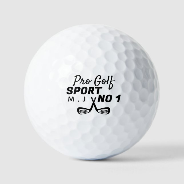 Golf Club Design, Pro Golf Sport, Personalized Golf Balls (Front)