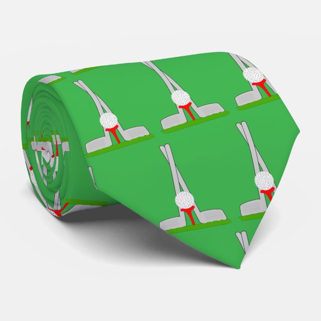 Golf Club Design Tie (Rolled)