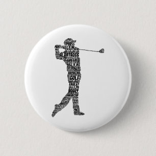 Golf Club Golfer Golfing Men Boys Kids 1  6 Cm Round Badge