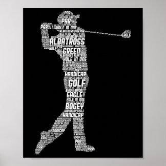 Golf Club Golfer Golfing Men Boys Kids  Poster