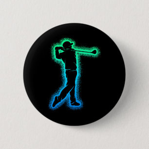 Golf Club Golfer Kids Boys Men Golfing 6 Cm Round Badge