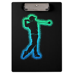 Golf Club Golfer Kids Boys Men Golfing Clipboard